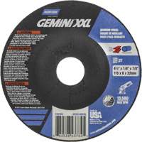 Gemini XXL Grinding Wheel, 4-1/2" x 1/4", 7/8" Arbor, Aluminum Oxide, Type 27 Seagulf Marine Industries Inc.