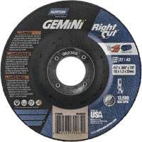 Gemini RightCut Right Angle Cut-Off Wheel, 4-1/2" x 0.045", 7/8" Arbor, Type 27/42, Aluminum Oxide, 13580 RPM Seagulf Marine Industries Inc.