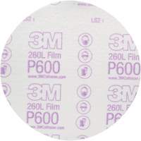 Hookit Finishing Film Abrasive Disc 260L 00971, 6" Dia., P600 Grit, Aluminum Oxide Seagulf Marine Industries Inc.