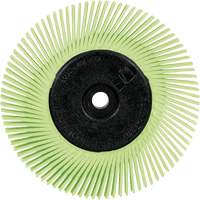 Brosse radiale en soies de pr&eacute;cision type A PN-RB avec adaptateur Scotch-Brite , C&eacute;ramique, Grain 50+, 6" dia. Seagulf Marine Industries Inc.