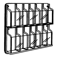 Pr&eacute;sentoirs, Mural, 9 fentes, Plastique, 30" la x 2" p x 36-7/8" h Seagulf Marine Industries Inc.