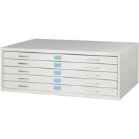 FacilTM Flat File Cabinets, 5 Drawers, 46" W x 32" D x 16-3/8" H Seagulf Marine Industries Inc.