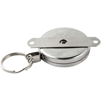 Self Retracting Key Chains, Chrome, 48" Cable, Mounting Bracket Attachment Seagulf Marine Industries Inc.