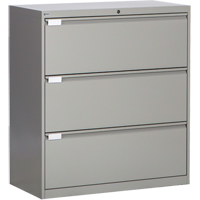 Classeur lat&eacute;ral, Acier, 3 tiroirs, 36" la x 18" p x 40-1/16" h, Gris Seagulf Marine Industries Inc.