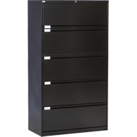 Classeur lat&eacute;ral, Acier, 5 tiroirs, 36" la x 18" p x 65-1/2" h, Noir Seagulf Marine Industries Inc.