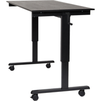 Bureau ajustable pour travail assis et debout, , 48-1/2" h x 59" la x 29-1/2" p, Noir Seagulf Marine Industries Inc.