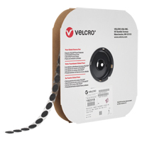 Attache Velcoin, Boucle, 3/4" dia., Adh&eacute;sif, Noir Seagulf Marine Industries Inc.