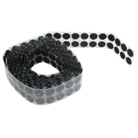 Attaches en jeton, Boucle et crochet, 3/4" dia., Adh&eacute;sif, Noir Seagulf Marine Industries Inc.