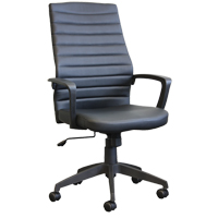 Activ A-128 Office Chair, Polyurethane, Black, 275 lbs. Capacity Seagulf Marine Industries Inc.