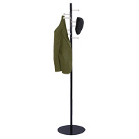 Nail Head Coat Rack, 67" H, Black, 8 Hook(s) Seagulf Marine Industries Inc.