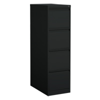 Vertical Filing Cabinet, Steel, 4 Drawers, 15-1/7" W x 25" D x 52" H, Black Seagulf Marine Industries Inc.