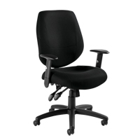 Six 31 Operator Chair, Fabric, Black, 250 lbs. Capacity Seagulf Marine Industries Inc.