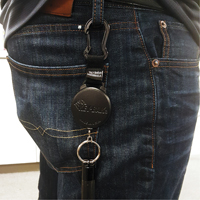 Securit Retractable Key Holder, Polycarbonate, 28" Cable, Carabiner Attachment Seagulf Marine Industries Inc.