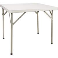 Folding Table, Square, 34" L x 34" W, Polyethylene, White Seagulf Marine Industries Inc.