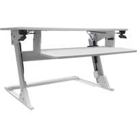 Goya Sit-Stand Workstation, Desktop Unit, 21" H x 35-2/5" W x 24" D, White Seagulf Marine Industries Inc.