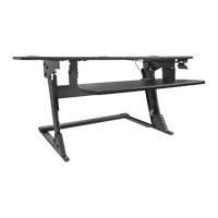 Poste de travail assis-debout Goya, Mod&egrave;le de bureau, 20" h x 42" la x 16" p, Noir Seagulf Marine Industries Inc.