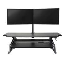 Poste de travail assis-debout Goya, Mod&egrave;le de bureau, 20" h x 42" la x 16" p, Noir Seagulf Marine Industries Inc.
