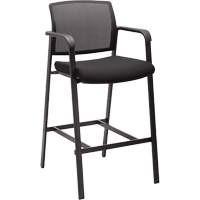 Activ Series Barstool Chair, Stationary, Fixed, 58-1/2", Mesh Seat, Black Seagulf Marine Industries Inc.