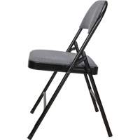 Deluxe Fabric Padded Folding Chair, Steel, Grey, 300 lbs. Weight Capacity Seagulf Marine Industries Inc.