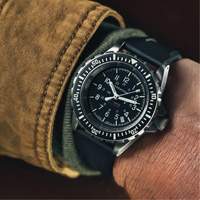 Large Diver's Automatic Watch, Digital, Battery Operated, 41 mm, Black Seagulf Marine Industries Inc.