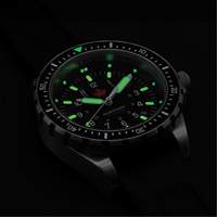 Red Maple Jumbo Diver's Quartz Watch, Digital, Battery Operated, 46 mm, Black Seagulf Marine Industries Inc.
