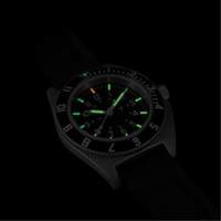 Steel Navigator Watch on 3-Piece Rubber Strap Kit, Digital, Battery Operated, 41 mm, Black Seagulf Marine Industries Inc.