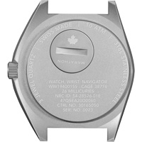 Steel Navigator Watch on 3-Piece Rubber Strap Kit, Digital, Battery Operated, 41 mm, Black Seagulf Marine Industries Inc.