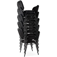 Stacking Chairs, Fabric, 32" High, 250 lbs. Capacity, Black Seagulf Marine Industries Inc.