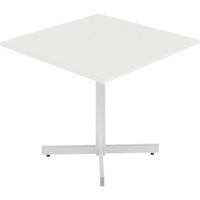 Newland Height-Adjustable Square Table, 36" L x 36" W x 29" H, 1" Top, Laminate, White Seagulf Marine Industries Inc.