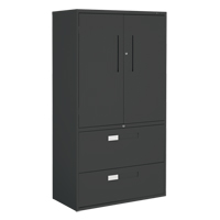 Armoire Multi-Stor, Acier, 3 Tablettes, 65-1/4" h x 36" la x 18" P, Noir Seagulf Marine Industries Inc.