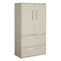Armoire Multi-Stor, Acier, 3 Tablettes, 65-1/4" h x 36" la x 18" P, Beige Seagulf Marine Industries Inc.