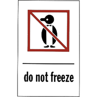 "Do Not Freeze" Special Handling Labels, 6" L x 4" W, Red on White Seagulf Marine Industries Inc.