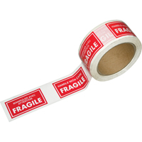 Pre-Printed Message Tapes, 1-7/8" W, White on Red Seagulf Marine Industries Inc.
