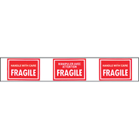 Pre-Printed Message Tapes, 1-7/8" W, White on Red Seagulf Marine Industries Inc.