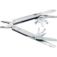 Outil multiple SwissTool avec lame verrouillable, M&eacute;tal, Poign&eacute;e en M&eacute;tal, 155 mm lo, 26 fonctions, 0,7 lb Seagulf Marine Industries Inc.