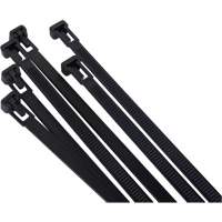 Attache-c&acirc;ble r&eacute;utilisable, Longueur 8", R&eacute;sistance &agrave; la traction 50 lb, Noir Seagulf Marine Industries Inc.