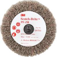 Scotch-Brite Roloc Cut and Polish Flap Brush, PF-ZR, Aluminum Oxide, Medium Grit, 2-1/2" x 1-1/4" Seagulf Marine Industries Inc.