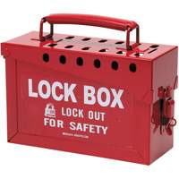 Coffret de s&eacute;curit&eacute; portatif en m&eacute;tal, Rouge Seagulf Marine Industries Inc.