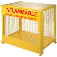Gas Cylinder Cabinets, 6 Cylinder Capacity, 44" W x 30" D x 37" H, Yellow Seagulf Marine Industries Inc.