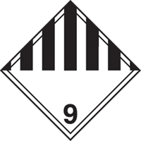 TDG Shipping Labels, Class 9, Miscellaneous Dangerous Goods, Paper Seagulf Marine Industries Inc.