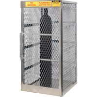 Aluminum LPG Cylinder Locker Storage, 10 Cylinder Capacity, 30" W x 32" D x 65" H, Silver Seagulf Marine Industries Inc.