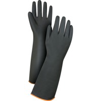 Gants de poids lourd pour la manipulation de produits chimiques, Taille Grand/9, 18" lo, Latex de caoutchouc, 30 mils Seagulf Marine Industries Inc.