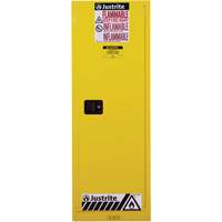 Sure-Grip&reg; EX Slimline Flammable Safety Cabinet, 22 gal., 1 Door, 23.25" W x 65" H x 18" D Seagulf Marine Industries Inc.
