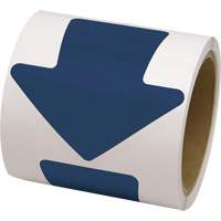 Coloured Floor Marking Decals, Arrow, 4" L x 4" W, Blue, Vinyl Seagulf Marine Industries Inc.