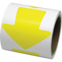 Coloured Floor Marking Decals, Arrow, 4" L x 4" W, Yellow, Vinyl Seagulf Marine Industries Inc.
