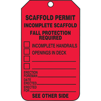 &eacute;tiquettes de s&eacute;curit&eacute; d'inspection et de contr&ocirc;le de l'&eacute;tat de l'&eacute;quipement, Papier cartonn&eacute;, 3-1/8" la x 5-7/8" h, Anglais Seagulf Marine Industries Inc.