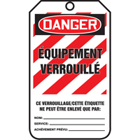 Lockout Tags, Cardstock, 3-1/8" W x 5-7/8" H, French Seagulf Marine Industries Inc.