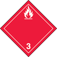 TDG Shipping Labels, Class 3, Flammable Liquids, Vinyl Seagulf Marine Industries Inc.