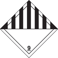 TDG Shipping Labels, Class 9, Miscellaneous Dangerous Goods, Vinyl Seagulf Marine Industries Inc.