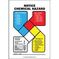 NFPA Notice Chemical Hazard Safety Sign Seagulf Marine Industries Inc.